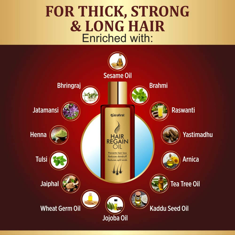 Nutrafirst Hair Growth & Regain Oil - Swadesiicart