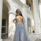 Aastha Fashion Light Blue Gray Butterfly Net Tone To Tone Cotton Thread Work And Sequence Work Embroidery Wedding Wear Lehenga Choli