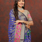 Lorenvalley Fashion Purple Soft Silk Woven Design with Zari Weaving Leheriya Design Saree - Swadesiicart