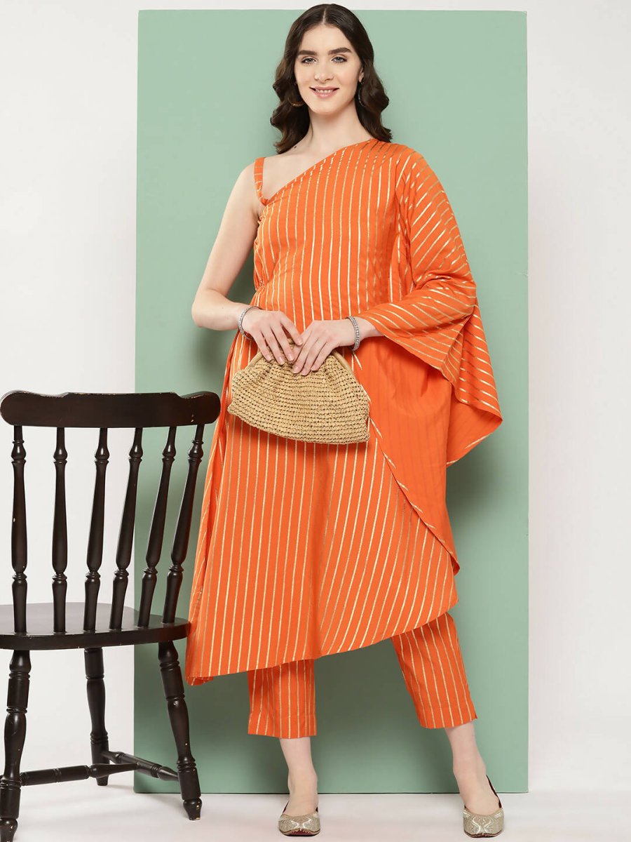 Ahalyaa Women's Traditional Wear Co-ods - Orange