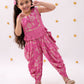 Lil Drama Khilkhilahat Pink Top and Dhoti Set For Girls | Swadesiicart