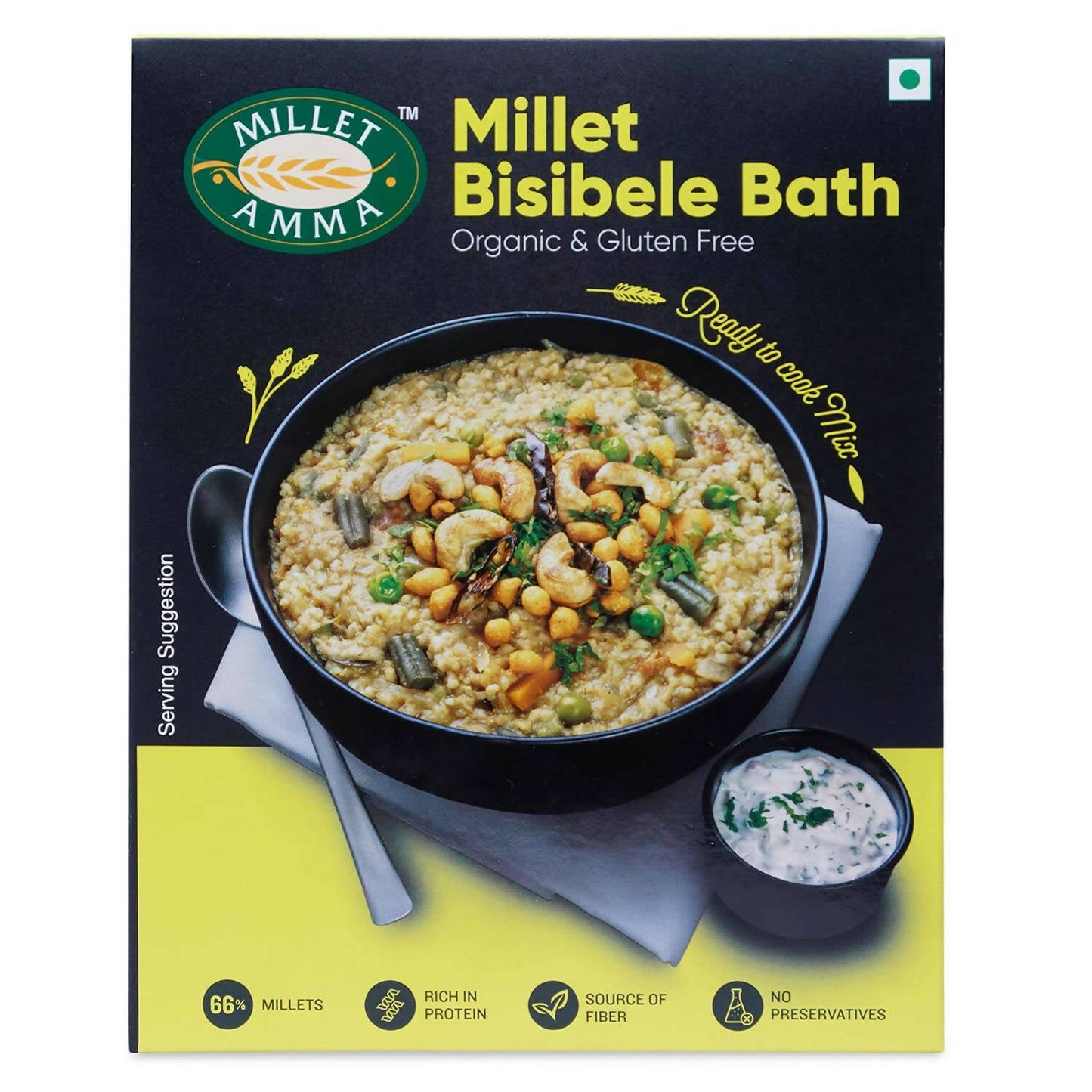 Millet Amma Organic Millet Bisibele Bath Mix - Millet Amma urban Monk pvt Ltd