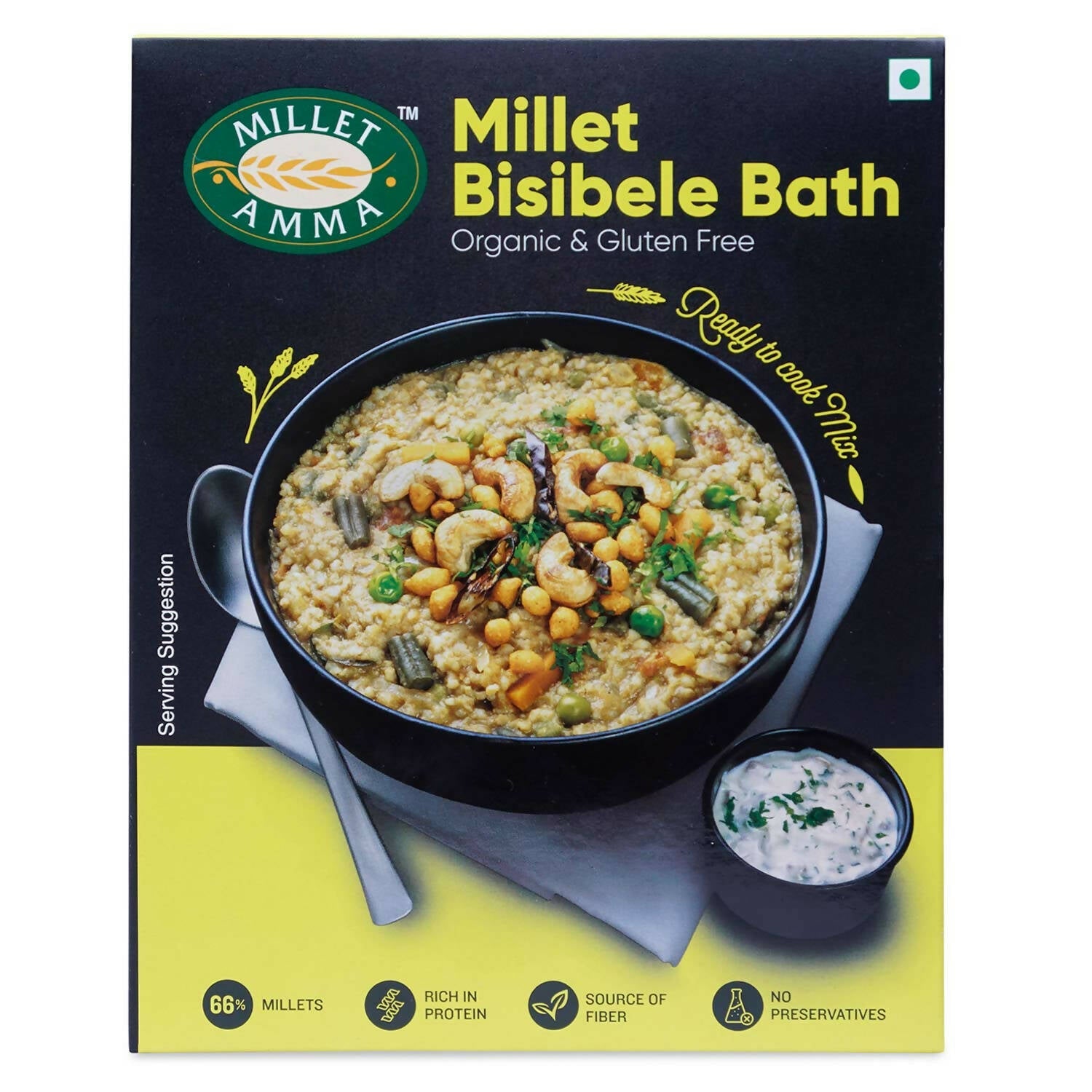 Millet Amma Organic Millet Bisibele Bath Mix - Millet Amma urban Monk pvt Ltd