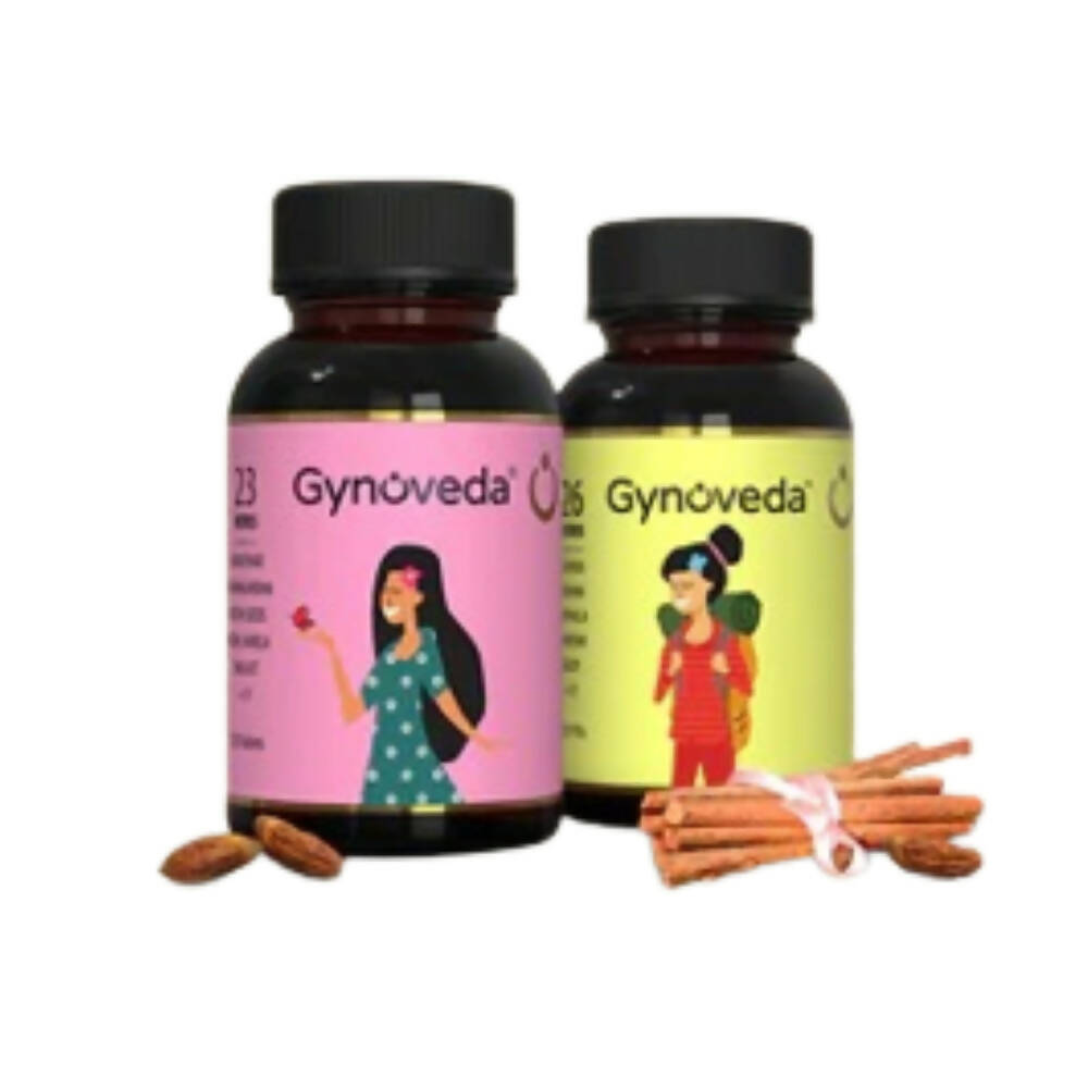 Gynoveda PCOS PCOD with Early Monthly Cycle Ayurvedic Tablets Combo | Swadesiicart
