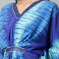 Ahalyaa Women Royal Blue Crepe Digital Printed Kaftan Kurta | Swadesiicart
