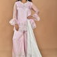Morchari Women And Hand Embroidery Palazzo Set-Pink - Swadesiicart