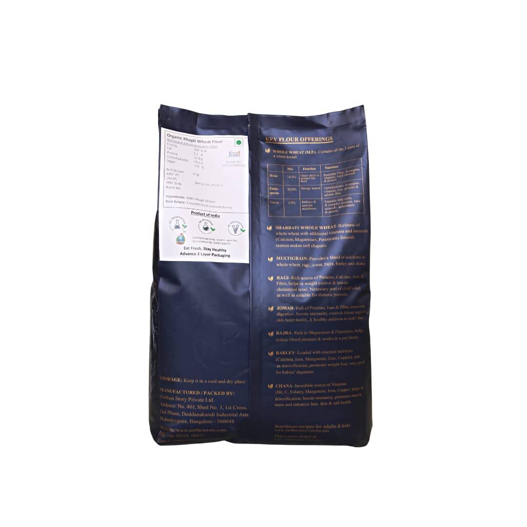 Earthen Story Certified Organic Khapli Wheat Flour - Swadesiicart