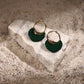 Green Mother of Pearls Stone Earrings- Ruby Raang | Swadesiicart