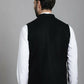 Even Apparels Nehru Jacket With Welt Pockets - Black | Swadesiicart
