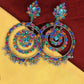 Mominos Fashion Johar Kamal Women's Multi Colour Kundan Circles Earrings - Swadesiicart