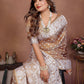 Aastha Fashion Light Brown Viscose Silk Handmade Original Bandhej Saree