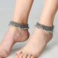 Mominos Fashion Kamal Johar Oxidised Silver Traditional Wear Anklets | Swadesiicart