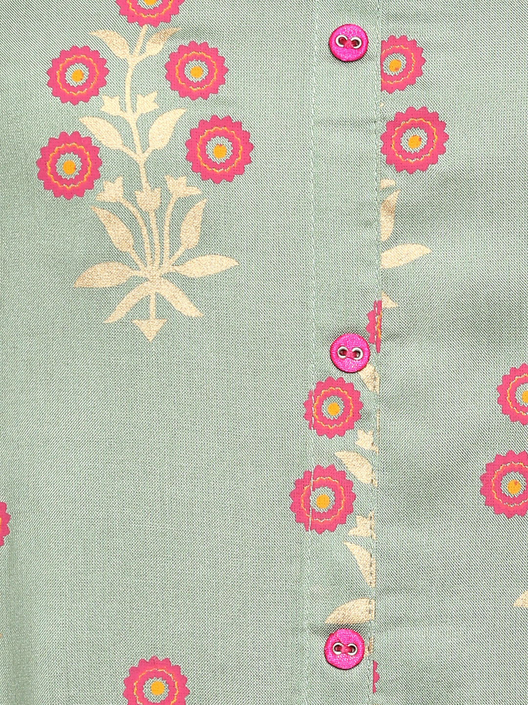 NOZ2TOZ Women Light Green Rayon Kurta (1Pc) - Swadesiicart