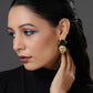 Green Danglers- Ruby Raang | Swadesiicart