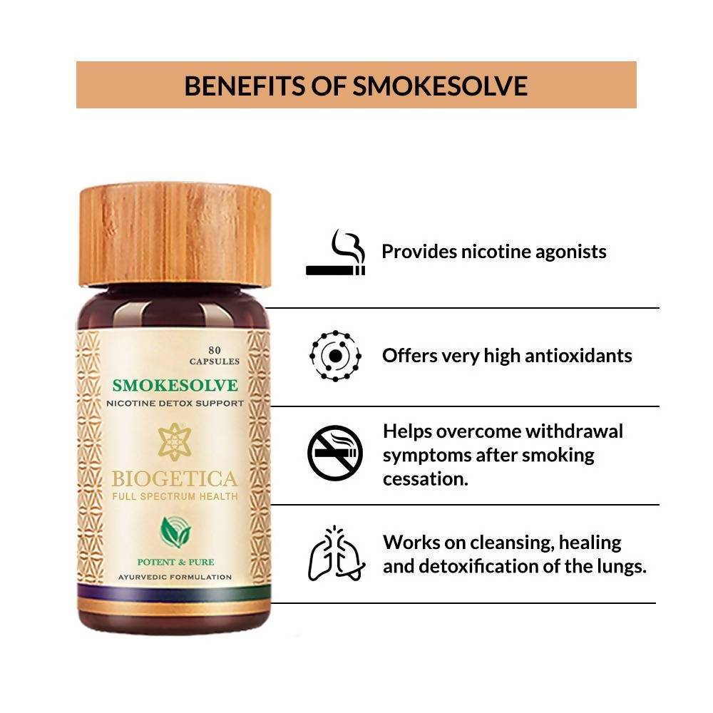 Biogetica Smokesolve (Lungs Care- Antioxidant) - Swadesiicart