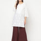 Aniyah Rayon Flared Slip-On Coffee Color Palazzo