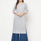 Aniyah Rayon Flared Slip-On Blue Palazzo