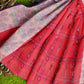 Exclusive Collection 100% Pure Cotton Red Tant Saree With Hand Weaving Work - Swadesiicart