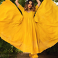 Pomcha Jaipur Rosemarry Yellow Cotton Anarkali Set | Swadesiicart