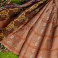 Exclusive Collection 100% Pure Cotton Brown Tant Saree With Hand Weaving Work - Swadesiicart