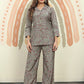 Monjolika Fashion Grey Color Printed Rayon Designer Co Ord Set - Swadesiicart