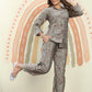 Monjolika Fashion Grey Color Printed Rayon Designer Co Ord Set - Swadesiicart