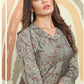 Monjolika Fashion Grey Color Printed Rayon Designer Co Ord Set - Swadesiicart