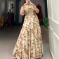Lorenvalley Chiku Georgette Print Gown | Swadesiicart