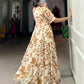Lorenvalley Chiku Georgette Print Gown | Swadesiicart