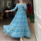 Lorenvalley Blue Georgette Printed Gown | Swadesiicart