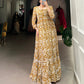 Lorenvalley Mustad Georgette Printed Gown | Swadesiicart
