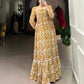 Lorenvalley Mustad Georgette Printed Gown | Swadesiicart