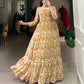 Lorenvalley Mustad Georgette Printed Gown | Swadesiicart