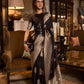 Monjolika Fashion Black Color Handloom Khadi Georgette Tradtional Saree | Swadesiicart
