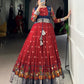 Lorenvalley Fashion Maroon Poly Cotton Kalamkari Print With Zari Weaving Work Border Gown with Koti | Swadesiicart
