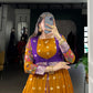 Lorenvalley Fashion Mustard Poly Cotton Kalamkari Print With Zari Weaving Work Border Gown with Koti | Swadesiicart