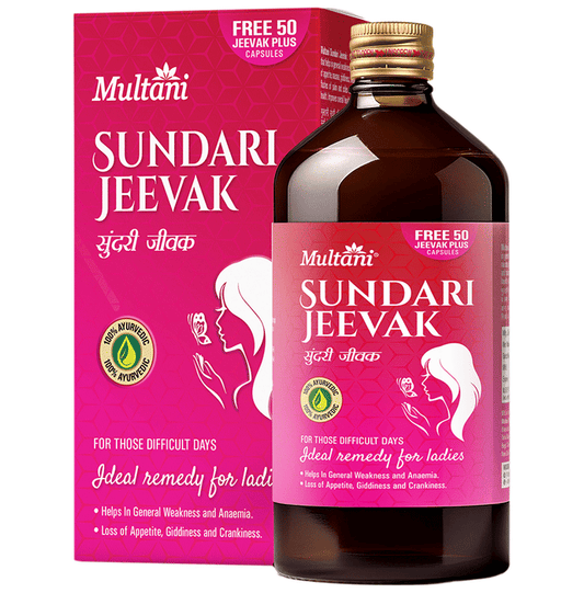 Multani Sundari Jeevak Syrup with Jeevak Plus Capsule | Swadesiicart