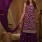 Anaita Purple Georgette Suit with Embroidery & Sequence Work