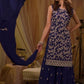 Anaita Violet Georgette Suit with Embroidery & Sequence Work