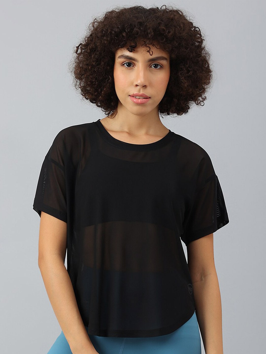 MKH Women Drop-Shoulder Sleeves Dri-FIT Sports T-shirt - Swadesiicart
