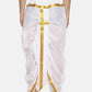 Sethukrishna Men White Solid Readymade Dhoti | Swadesiicart