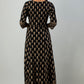 Juniper Women's Black Rayon Printed Flared Dress | Swadesiicart