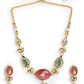 Nuyug 22K Gold Plated Radiant Rose Stone Kundan Necklace | Swadesiicart