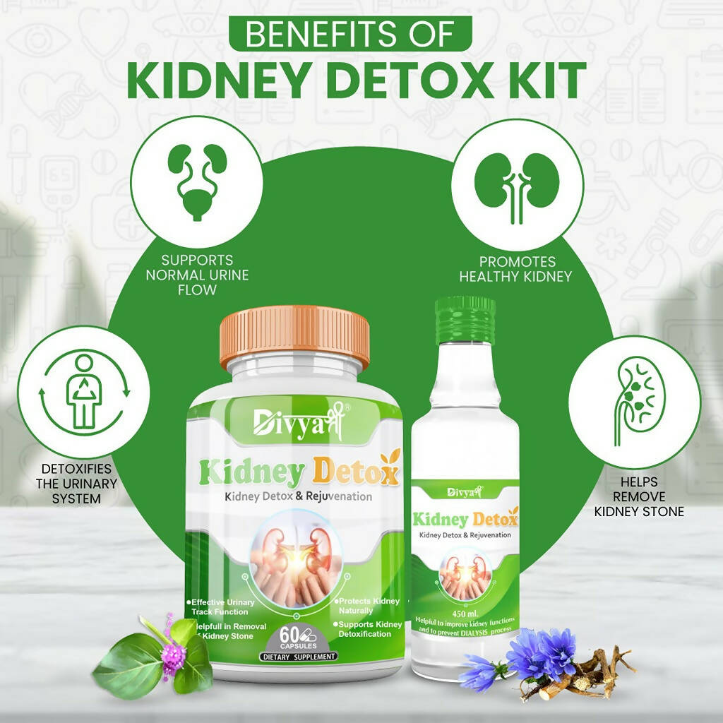 Divya Shree Kidney Detox Capsule & Syrup Combo - Swadesiicart