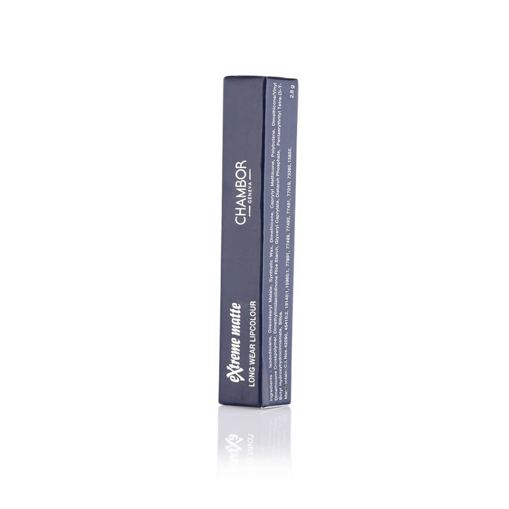 Chambor Fiery Red 03 Extreme Matte Long Wear Lip Colour - Swadesiicart