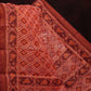 Peachish Orange Diamond Printed Semi Chanderi Saree By Gayathri Reddy Designer Studio | Swadesiicart
