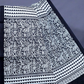 White And Black Combo Block Print Pure Mulmul Cotton Saree By Gayathri Reddy Designer Studio | Swadesiicart