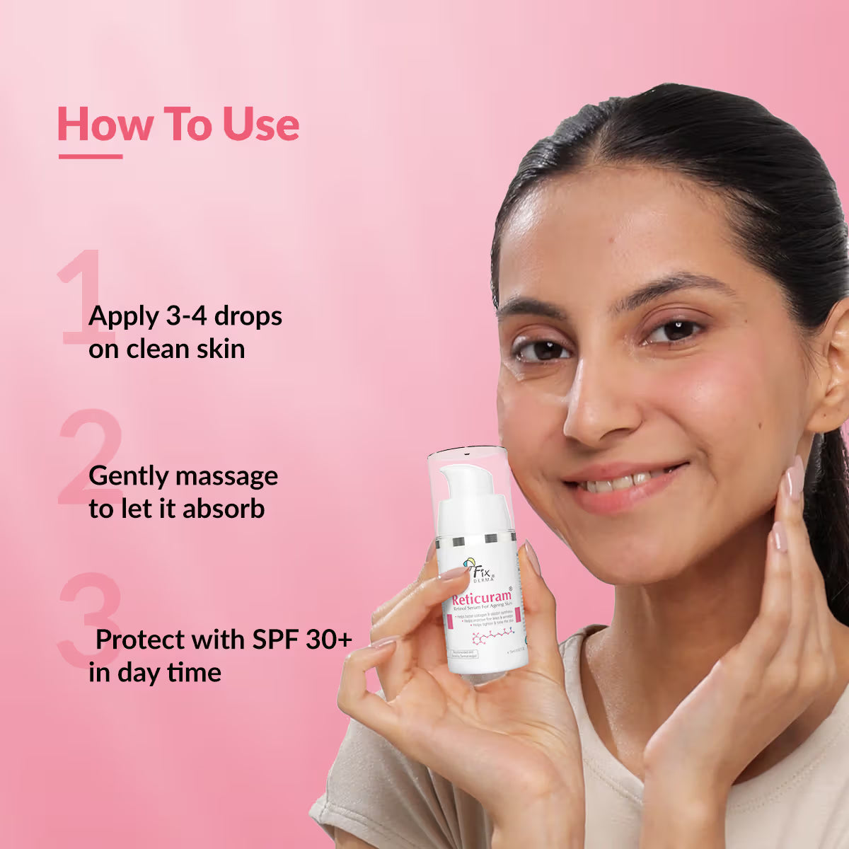 Fixderma 0.05% Pure Retinol Reticuram Face Serum For Anti Aging Skin - Swadesiicart