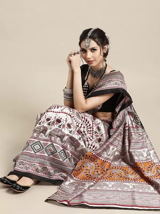 Kalini Ethnic Motifs Banarasi Saree | Swadesiicart