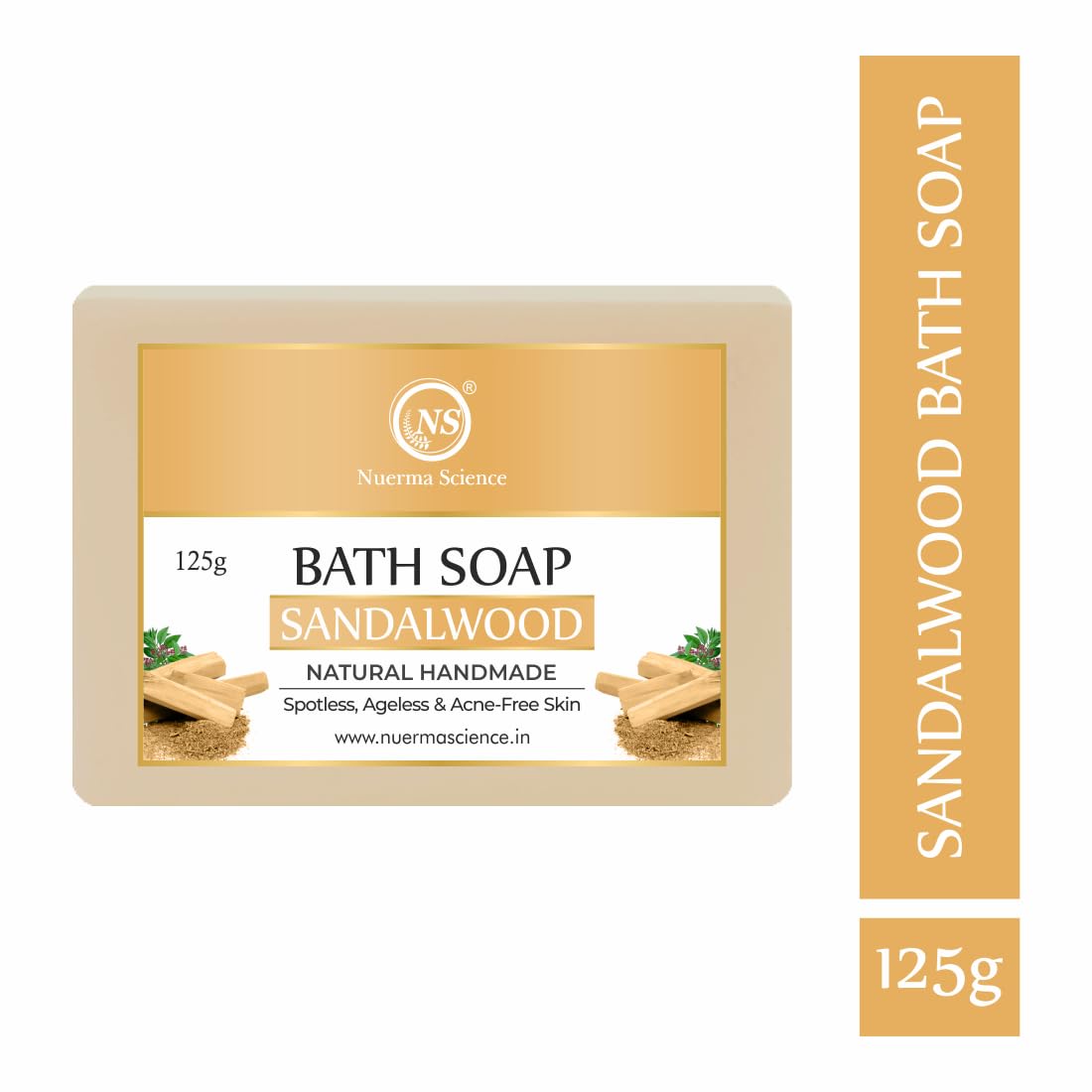 Nuerma Science Sandalwood Bath Soap | Spotless, Ageless & Acne-Free Skin | Swadesiicart